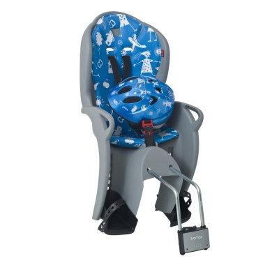 Detská sedačka HAMAX KISS sivo-modrá + prilba
